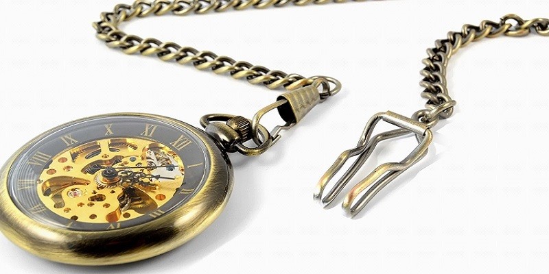 Vintage Watch Series Gold-Tone Retro Mechanical Pocket Watch by Trendhim