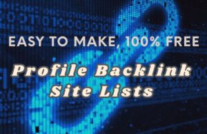 Profile Backlink Site Lists